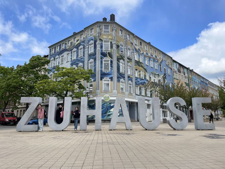 <who>Photo credit: Steve MacNaull/NowMedia Group</who>The Zuhause (at home) sign used as part of Chemnitz’s bid to be the European Capital of Culture.